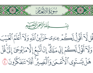 ئەنئام، 45 ~ 52 - ئايەتلەرنىڭ تەرجىمە ۋە تەپسىرى ئاللاھنىڭ ۋەھيىگە ئىتائەت قىلمىغانلارنىڭ ئاقېۋىتى 2